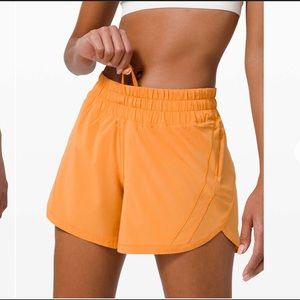 Lululemon Track That Short 5” Monarch Orange sz 4